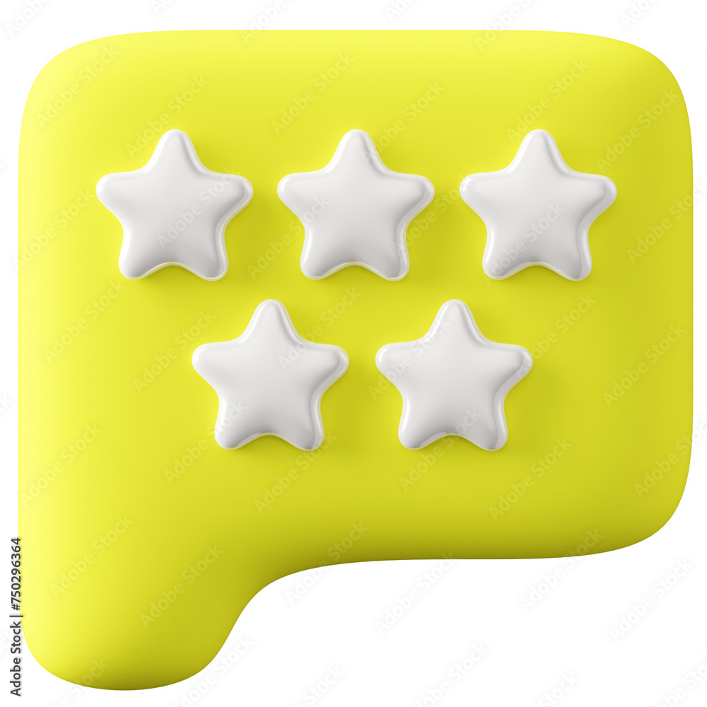 3D Icon Rating Illustration 3D Icon Rating Illustration