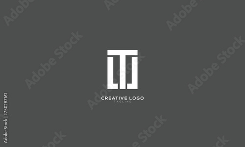 WT TW Abstract initial monogram letter alphabet logo design
