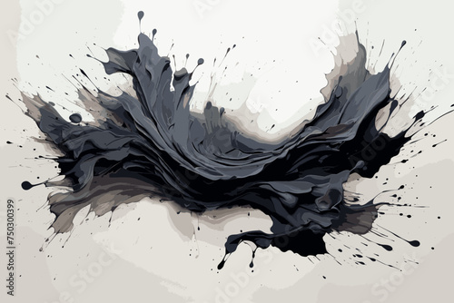 Wave, watercolor style on a white background. Vector illustration