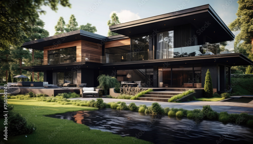 Modern Architecture Home in Harmony with Nature Featuring Sustainable Design and Luxury Amenities Modern Architecture Home in Harmony with Nature Featuring Sustainable Design and Luxury Amenities