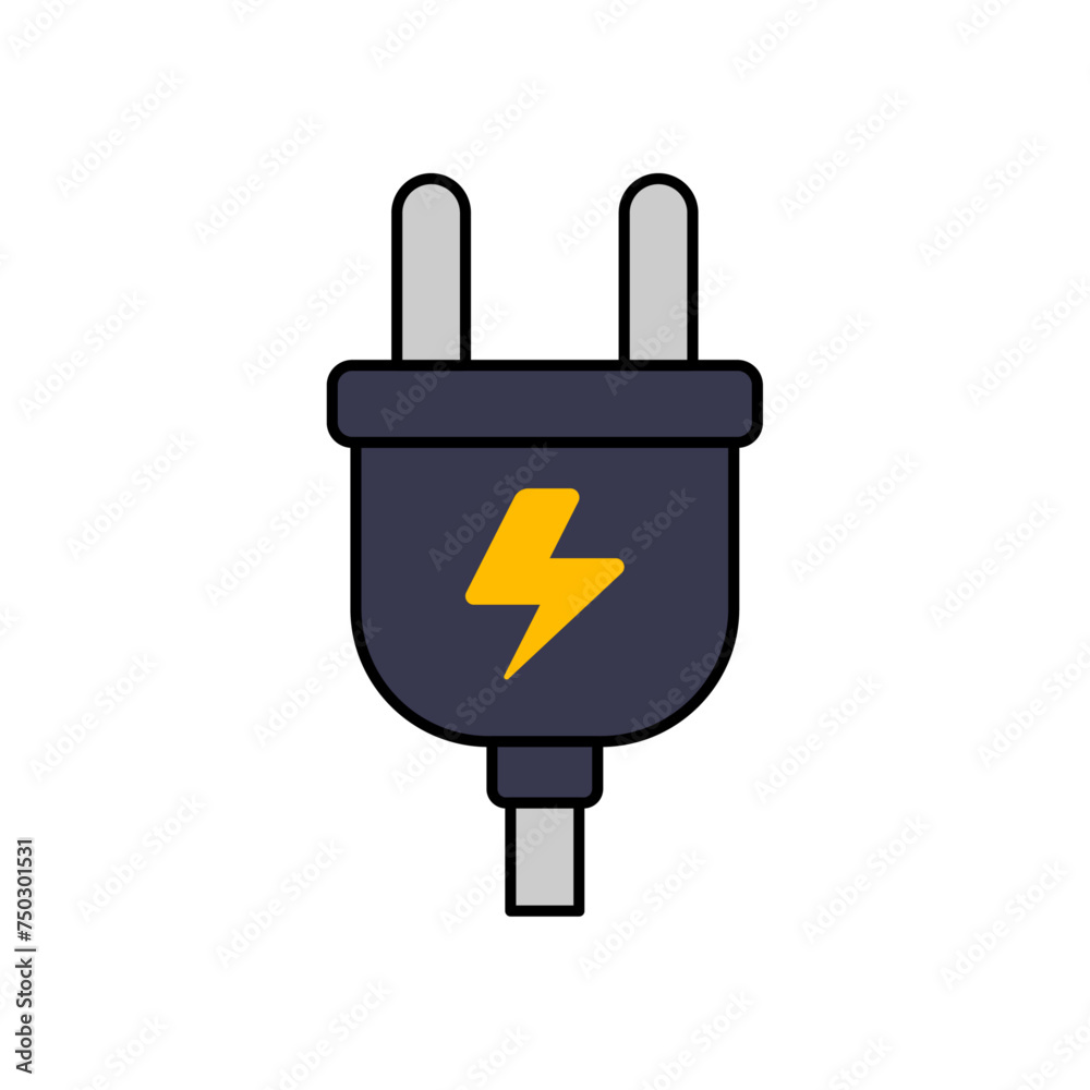 Vector Electric Plug Flat Design Illustration Vector Electric Plug Flat Design Illustration