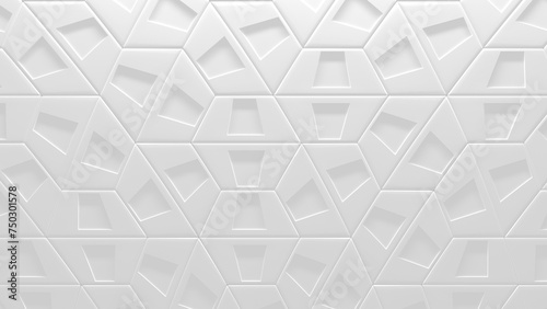 White Futuristic Tiled Background (3d illustration)
