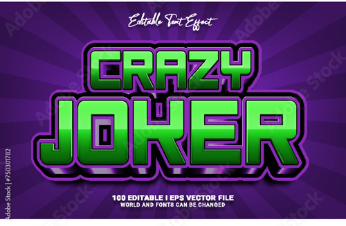 crazy joker editable text effect