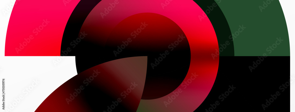 Obraz premium Circle geometric abstract vector background