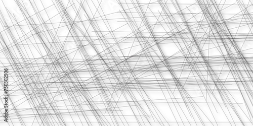 abstract architectural background 3d illustration. Abstract scribble in gray color geometric art with random, chaotic lines. Straight crossing, intersecting lines texture, stripes pattern