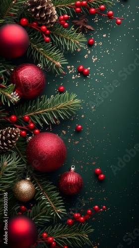 Season   s Greetings background with Glittering Christmas Decor