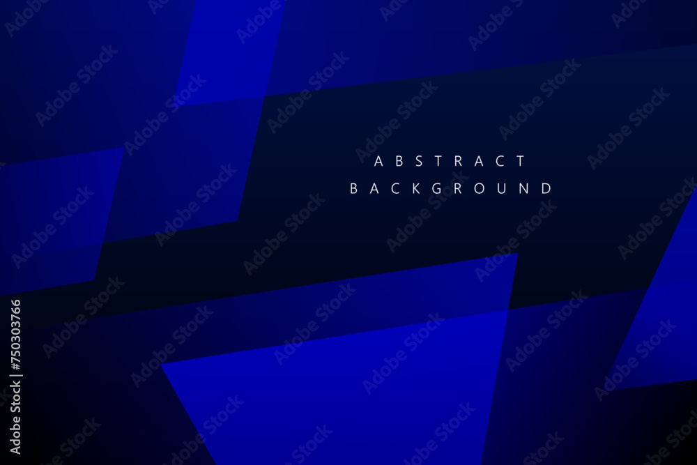 Fototapeta premium Blue metallic color abstract background for template, poster, flyer design. Vector illustration