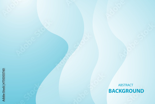 Blue and white wave color abstract background. Vector illustration