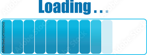 Loading Process icon, Loading progress bar status icon, Progress loading bar, application progress icon