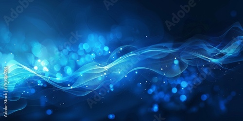 A blue abstract background illuminated by lights, creating a vibrant and dynamic visual effect.