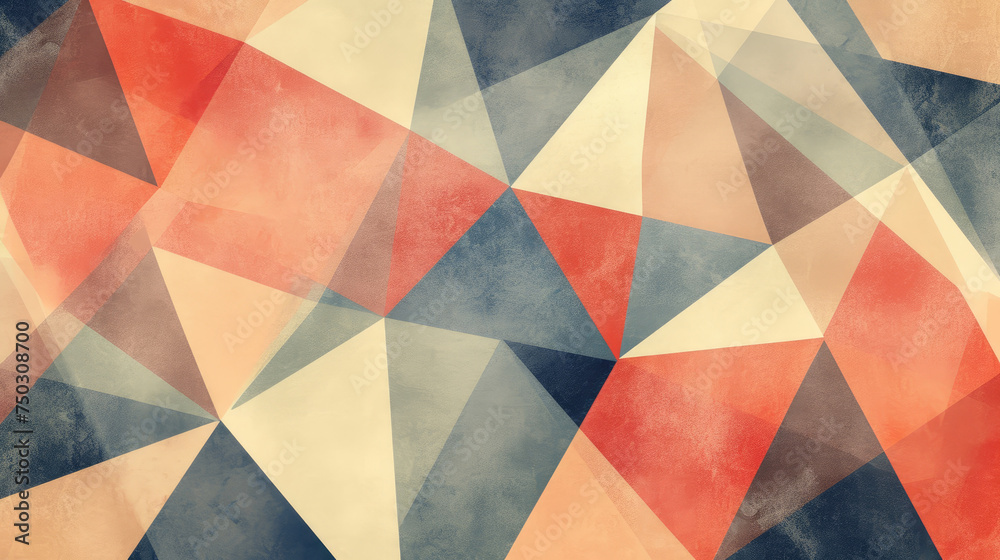 Abstract geometric background in salmon, slate and cream Abstract geometric background in salmon, slate and cream