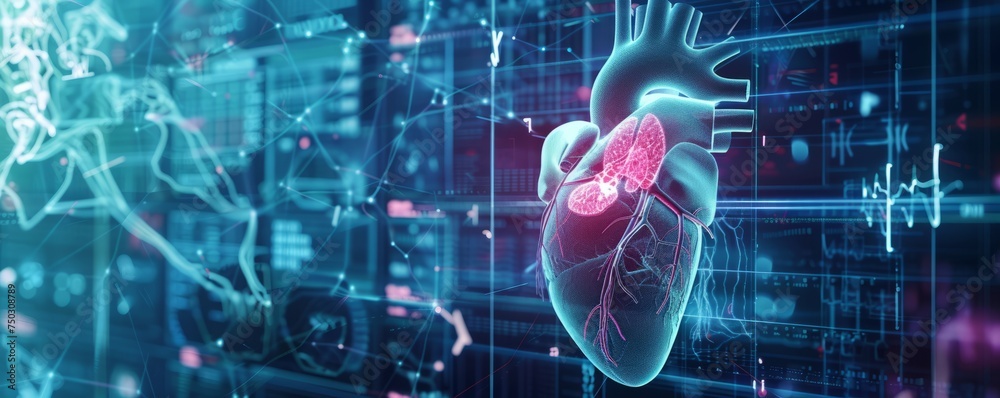 VID,Left ventricular assist system, Future Technology Medicine, Artificial heart,Medical building background VID,Left ventricular assist system, Future Technology Medicine, Artificial heart,Medical building background