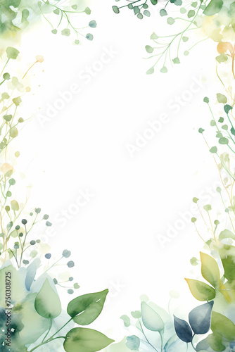 Leaves Baground with Watercolor concept design