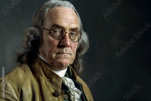 Benjamin Franklin Portrait, United States History