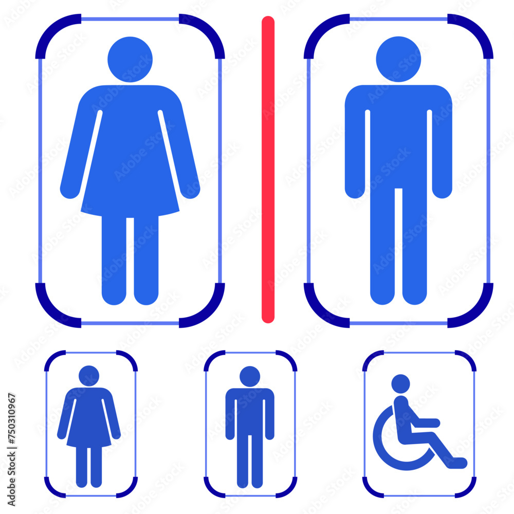 sign icon male and female toilet. Vector illustration sign icon male and female toilet. Vector illustration