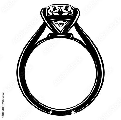 engagement ring vector