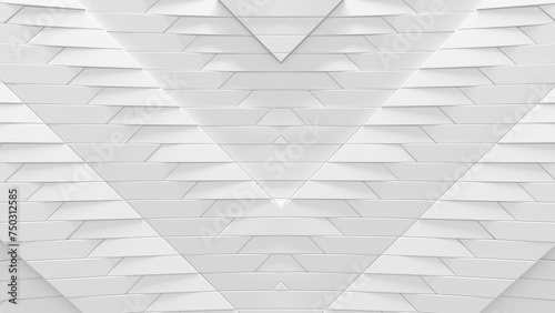 White Sci-fi Style Futuristic Background (3D Illustration)