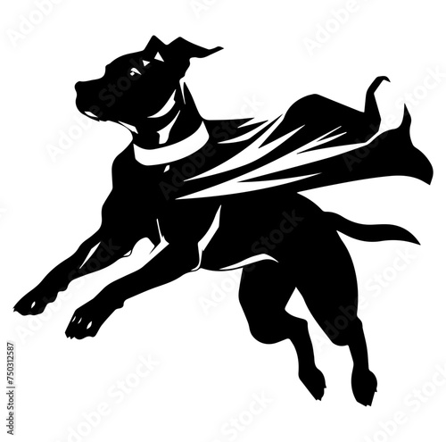 fit dog superhero vector