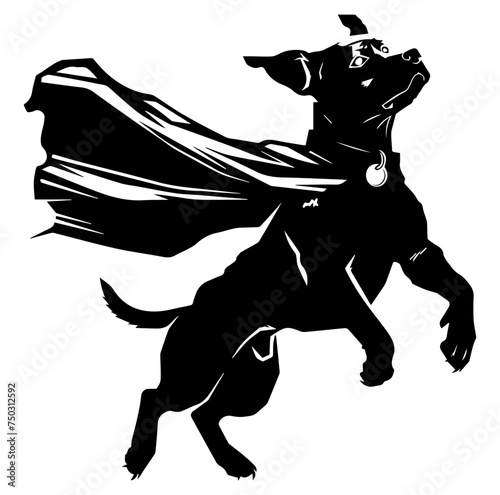 fit dog superhero vector