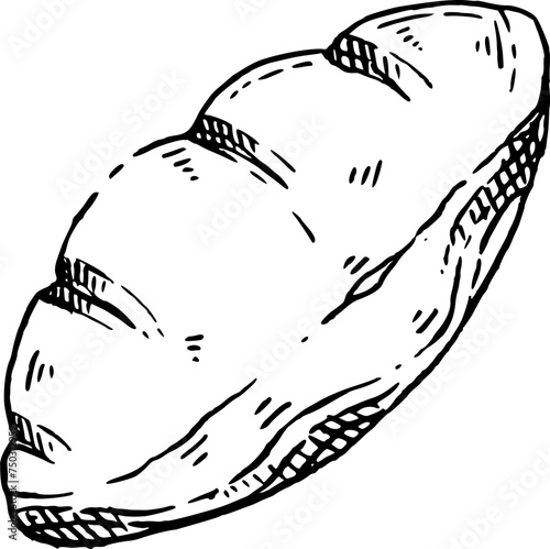 Loaf hand drawn illustration.