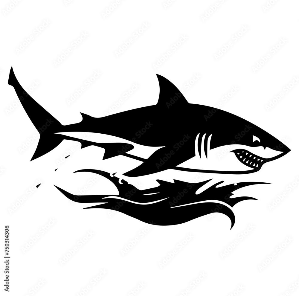 Obraz premium shark breaching the surface of the sea