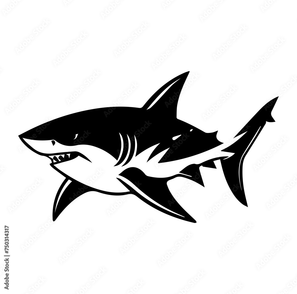 shark breaching the surface of the sea shark breaching the surface of the sea