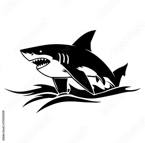 shark breaching the surface of the sea