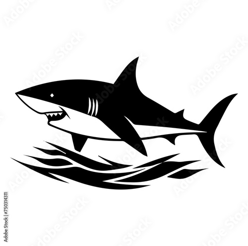 shark breaching the surface of the sea