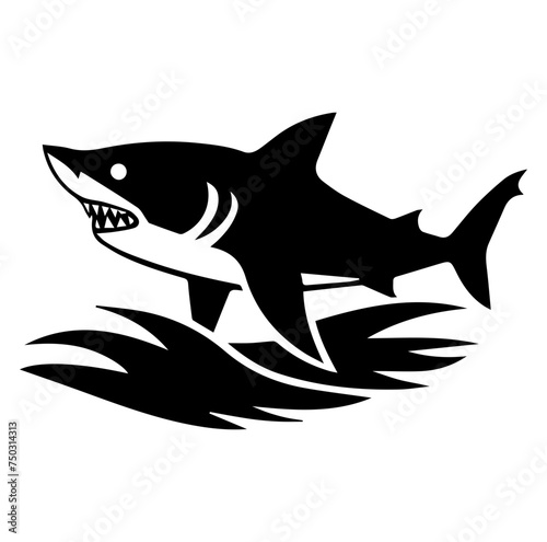 shark breaching the surface of the sea