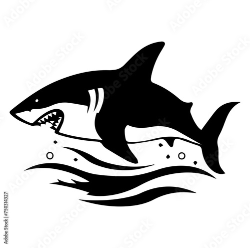 shark breaching the surface of the sea