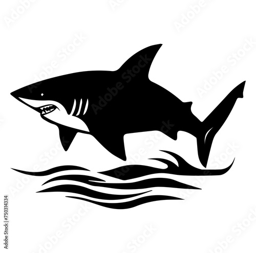 shark breaching the surface of the sea