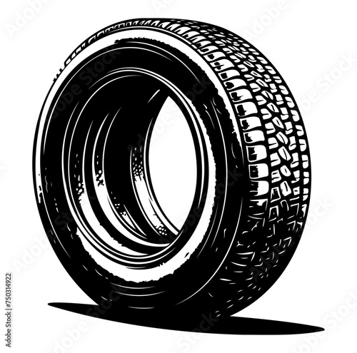Wheels and tires vector