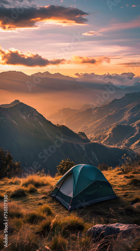 Mountain Sunset Camping