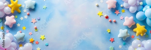 International Children's Day background. Abstract background. Cute and colorful background. Business and media social background. Copy space area photo