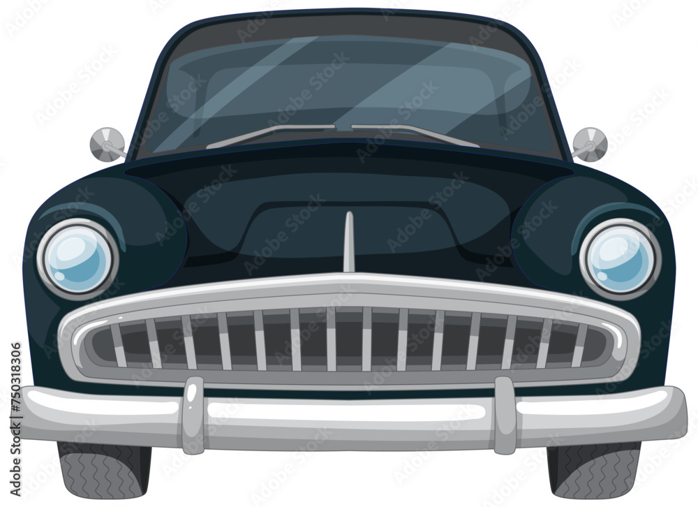 Vector graphic of a retro styled automobile