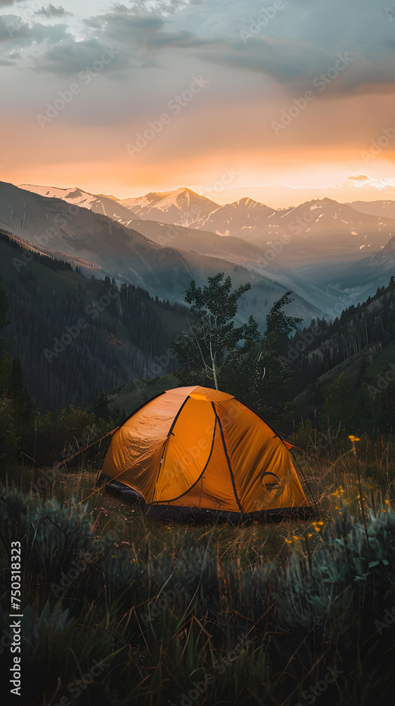 Mountain Sunset Camping