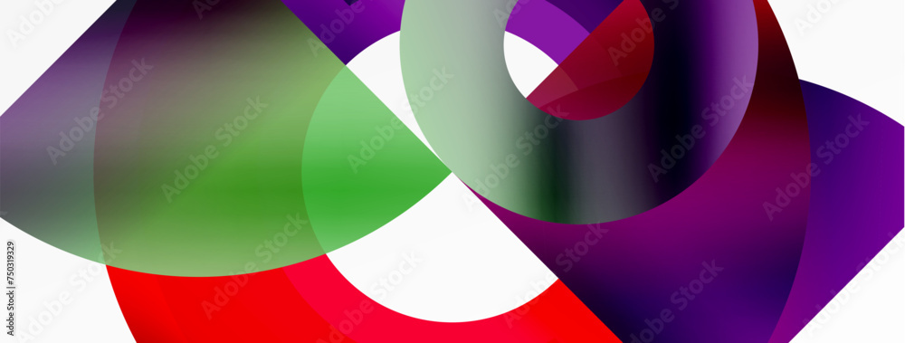 Obraz premium Circle geometric abstract vector background