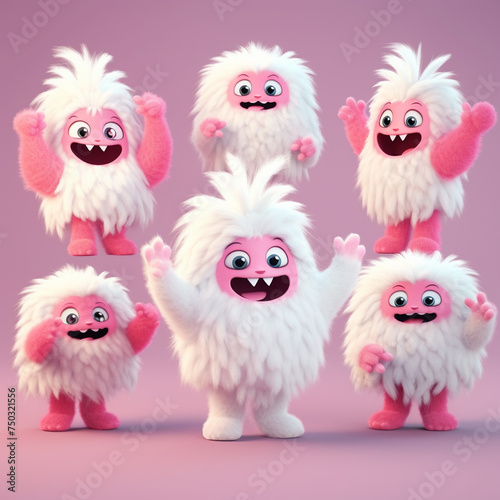 pink and white monsters
