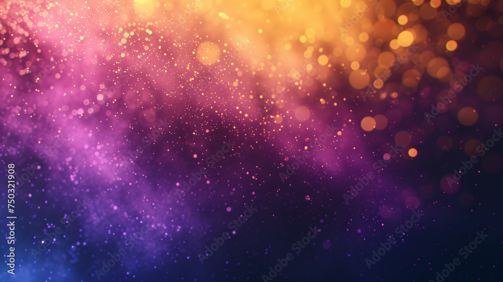 Abstract cloud sky Nebula galaxy purple gold background
