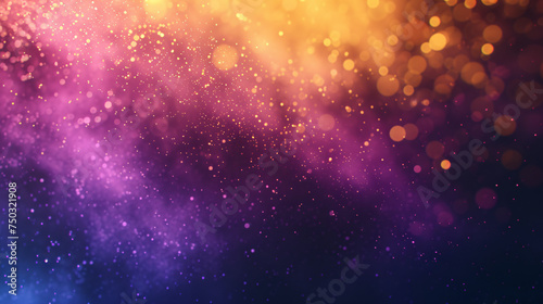 Abstract cloud sky Nebula galaxy purple gold background 