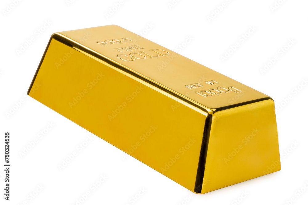 Gold bar 1000 g on white background. An opportunity to invest in a profitable asset, Fine Gold isolate on white with clipping path. Gold bar 1000 g on white background. An opportunity to invest in a profitable asset, Fine Gold isolate on white with clipping path.