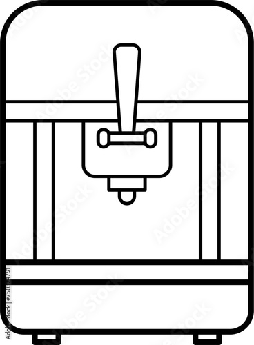 Ice cream dispenser outline illustration vector