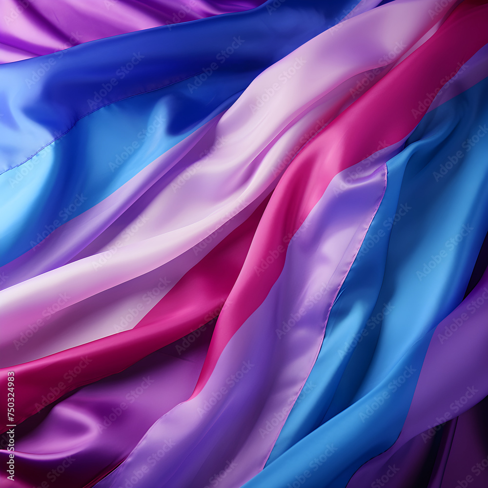 Vibrant Display of Bisexual Pride: A Multicolored Spectrum of Identity Through the Bisexual Flag