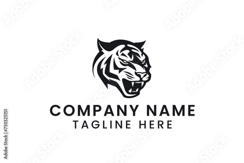 tiger head logo Minimal Vector Logo Design Tshirt Sublimation Illustration design