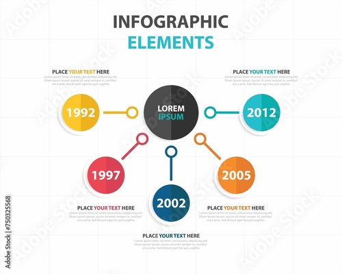 Business Infographic Template With Circular Elements