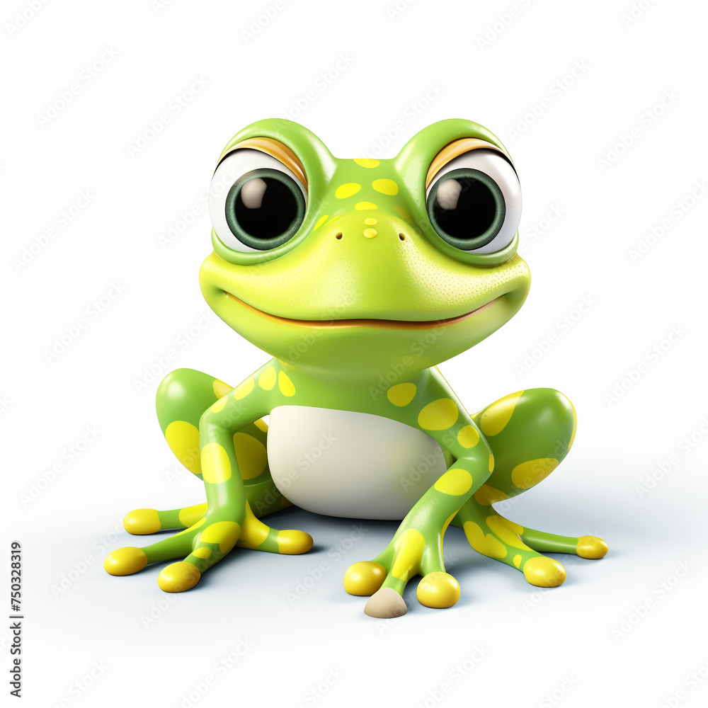 Fototapeta premium frog on white