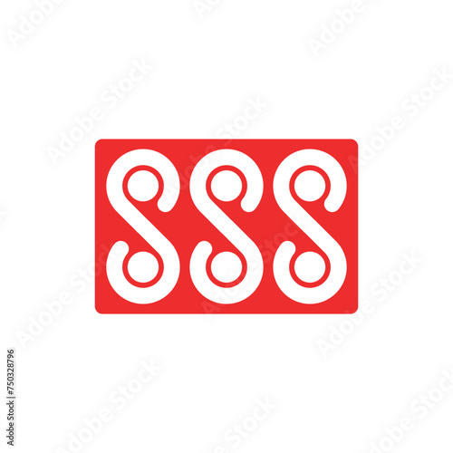vector business logo design letter SSS.