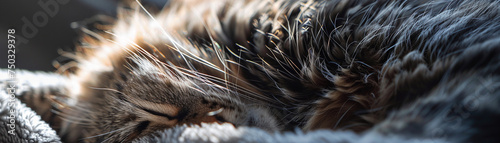 Close-up of whisker detail on a cat, showcasing texture and sensory perception