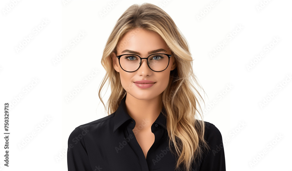 woman with glasses