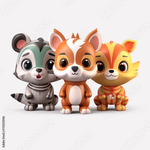 animal vector set of cartoons